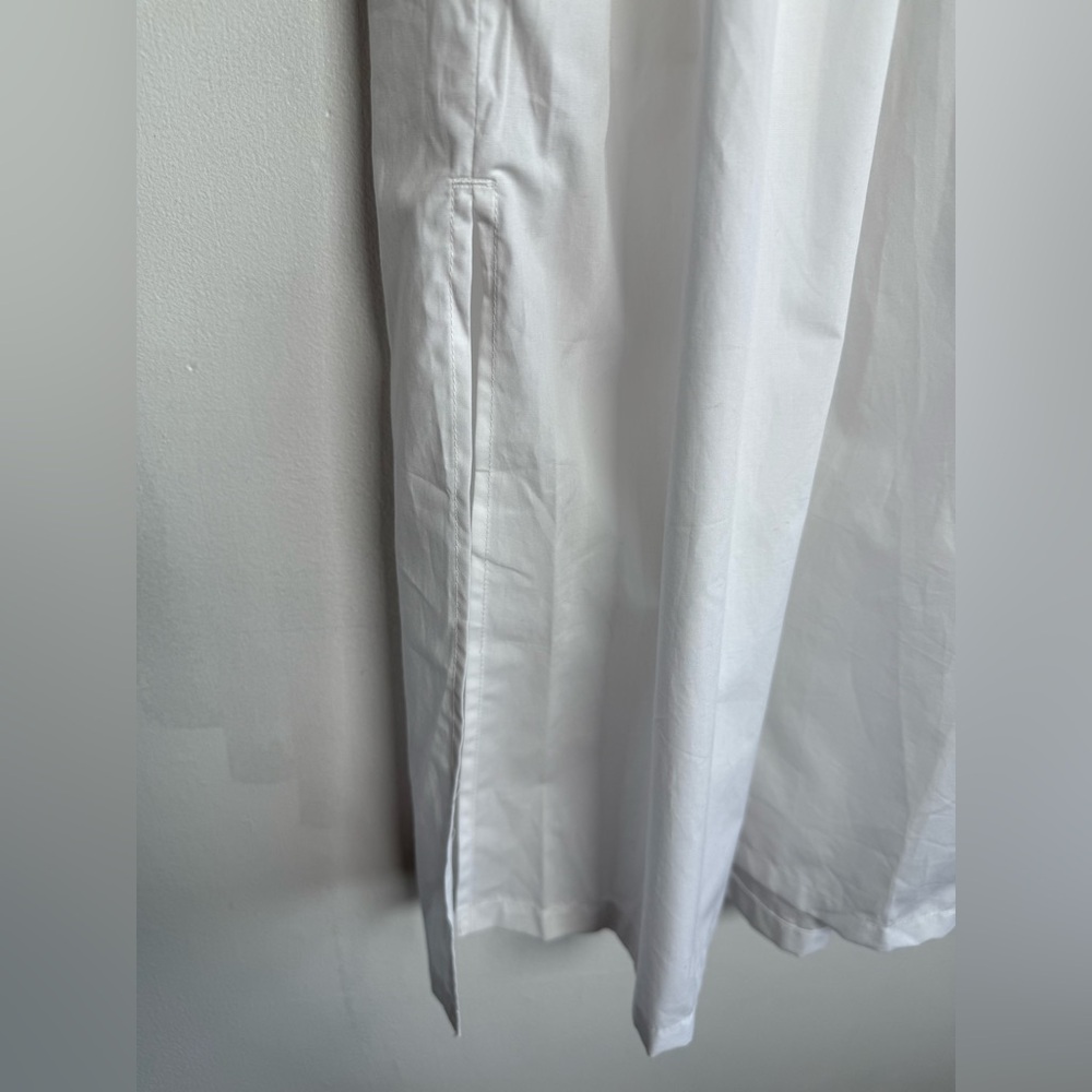 J.CREW Paloma Midi Dress in Striped Cotton Poplin White/Blue Size XS - Picture 8 of 13